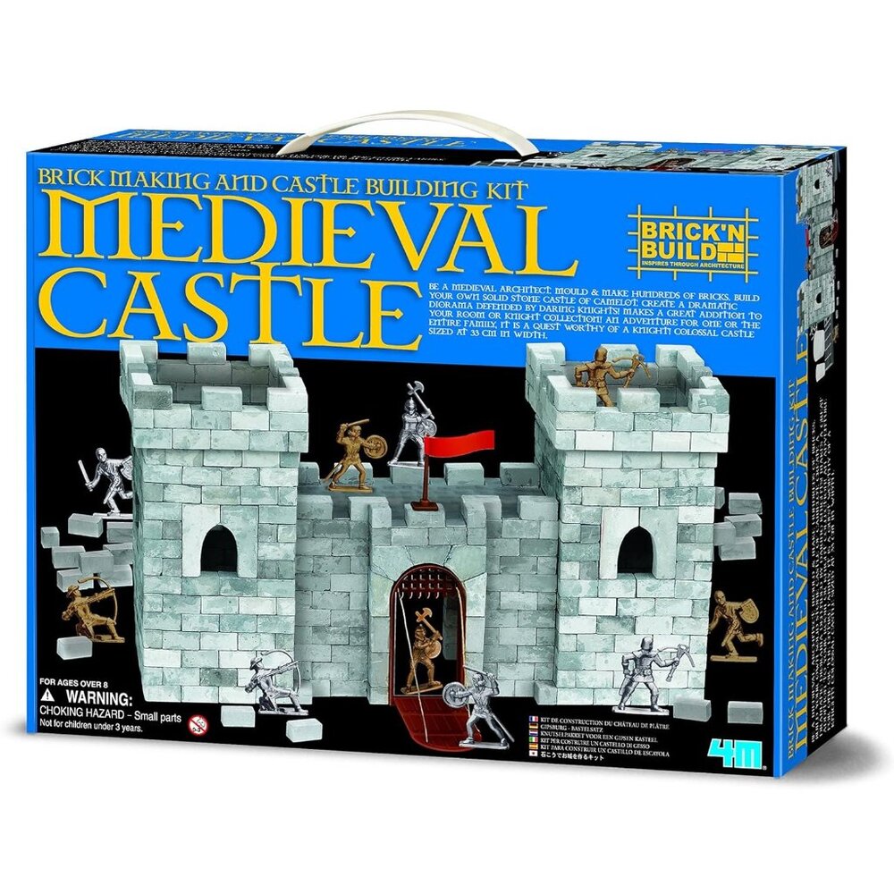 3/$118❤️torn plastic Medieval Castle Brick Making & Castle Building Kit